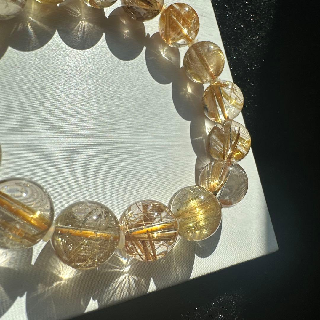 高品質　透明感抜群タイチンルチル大玉　天然石　パワーストーン