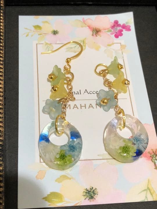 テトさん専用♡glass cullet flower ピアス イヤリング