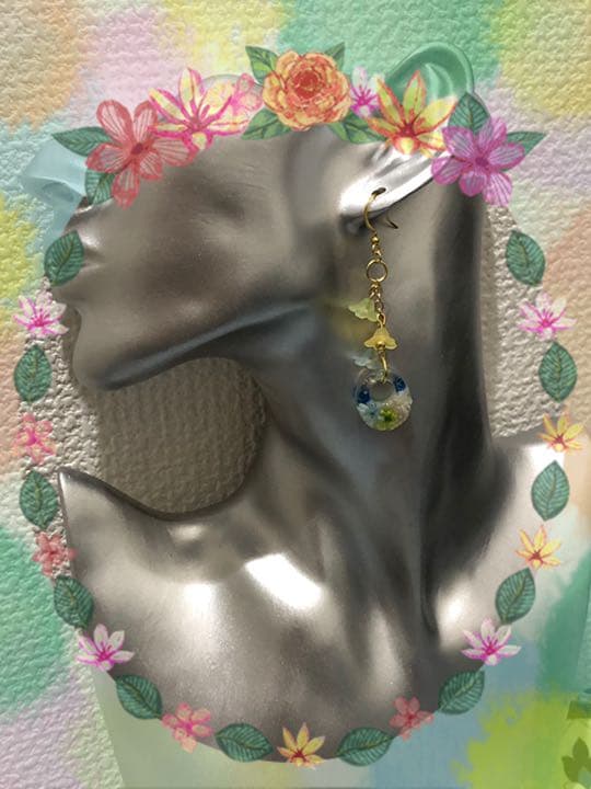 テトさん専用♡glass cullet flower ピアス イヤリング