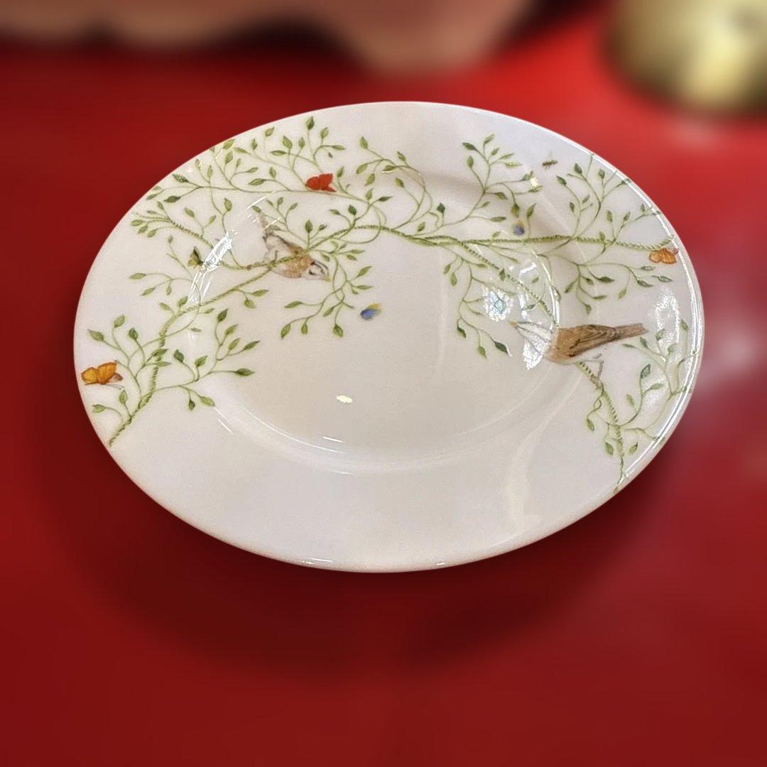 Raynaud 鳥と植物のケーキ皿19センチ