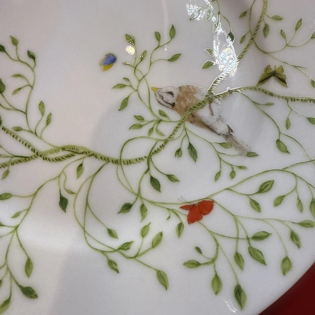 Raynaud 鳥と植物のケーキ皿19センチ