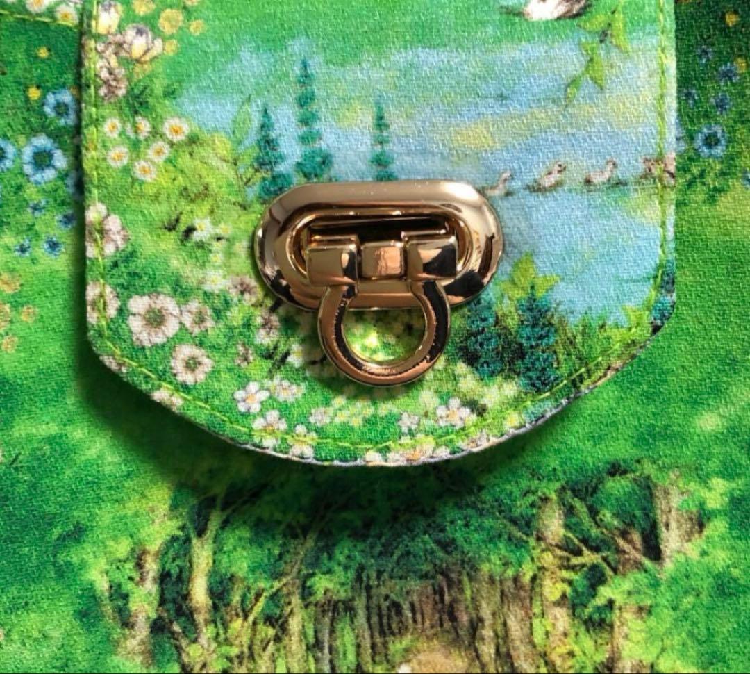 1996.ハンドメイド　ひねりふた付ショルダーバッグ　がま口付　フランシュリッペ