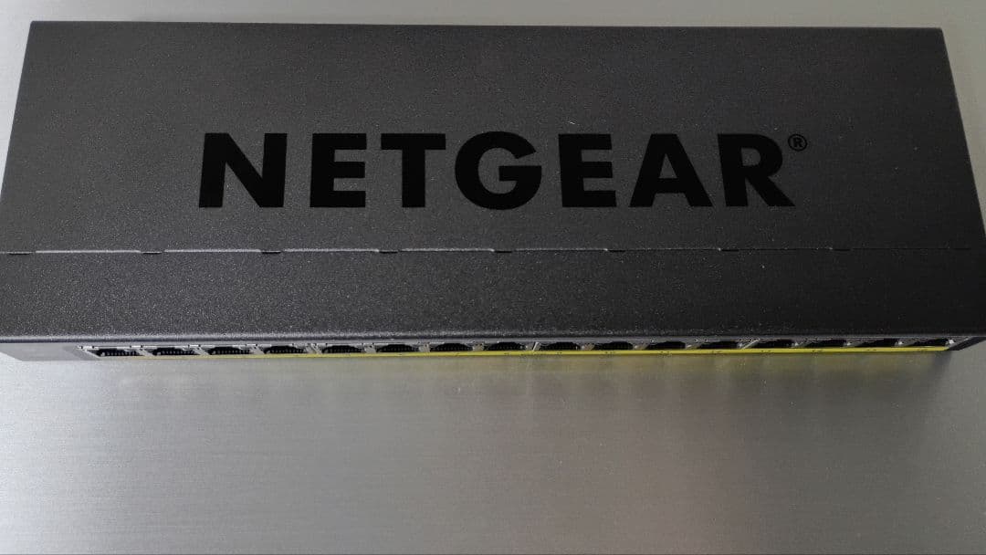 【動作品】NETGEAR GS116PP PoE+ 16ポート スイッチングハブ