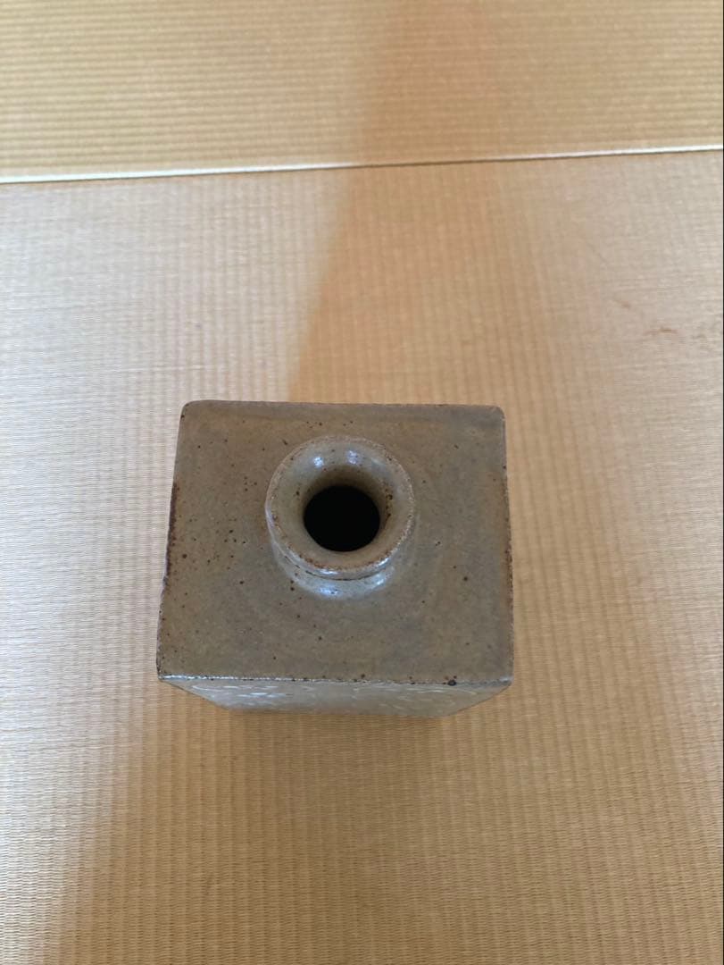 島岡達三　象嵌扁壺　益子焼