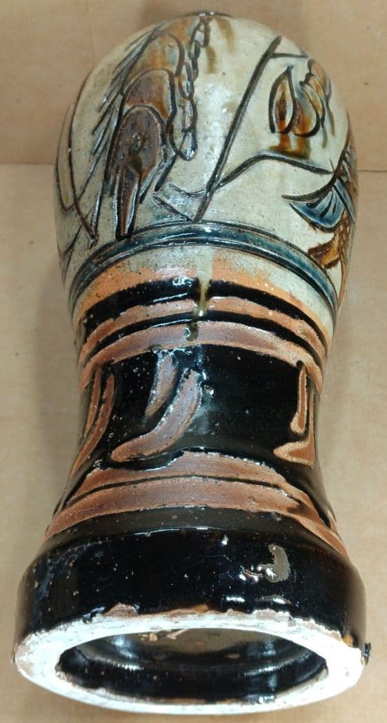 れれれ【本物保証】金城次郎 クヮンカミヤー文花瓶 共箱 栞 h36㎝超