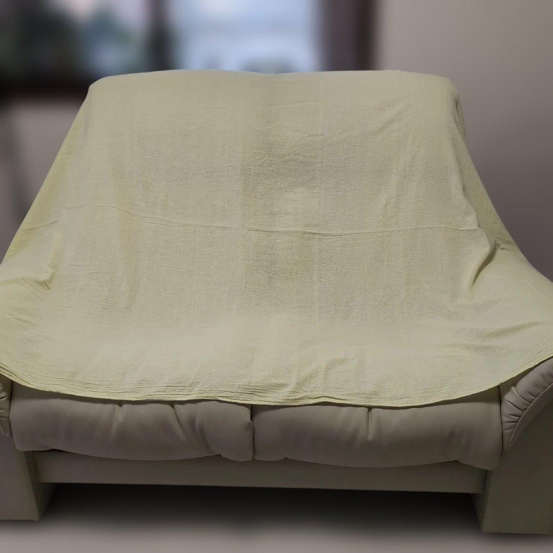 ベージュ色 2人掛けソファ 合成皮革