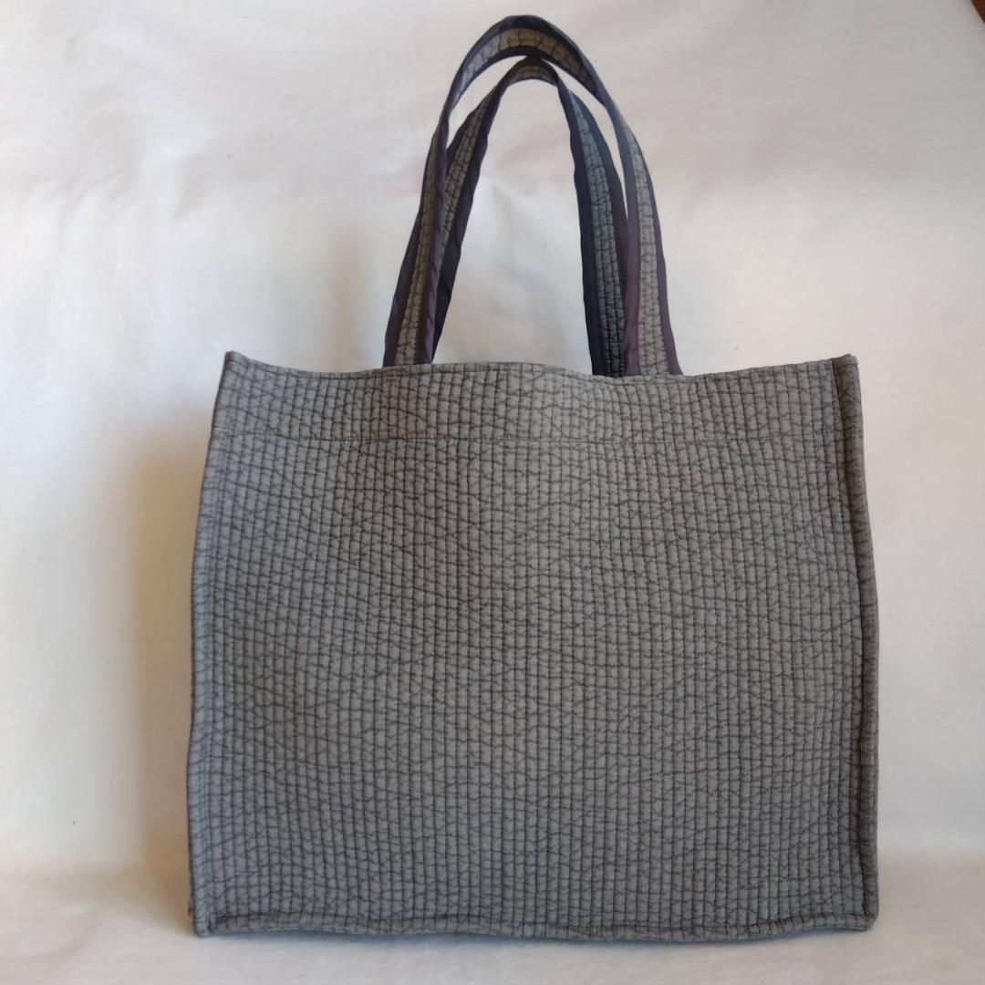 マグネット 底板ヌビ☆スクエアバッグL☆ ネイビー ヌビバッグ オフィス