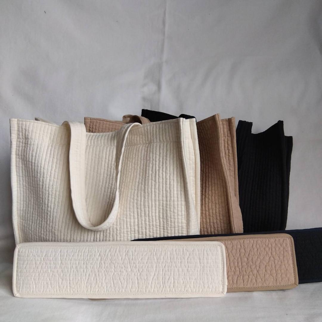 マグネット 底板ヌビ☆スクエアバッグL☆ ネイビー ヌビバッグ オフィス