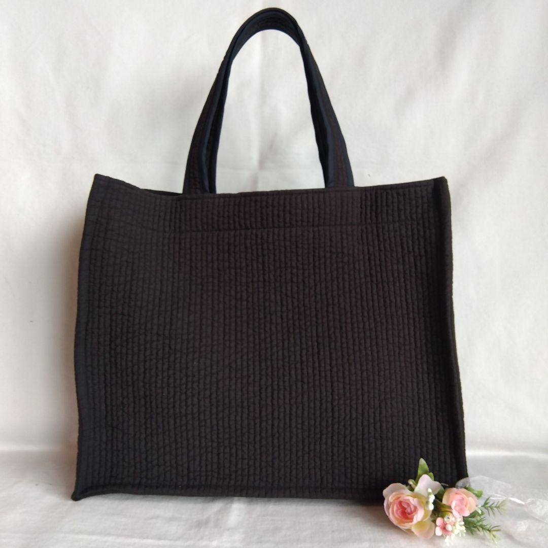 マグネット 底板ヌビ☆スクエアバッグL☆ ネイビー ヌビバッグ オフィス