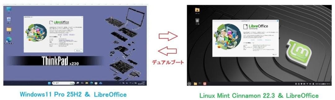 ThinkPad X230　i5／8Gメモリ／256G+128Gデュアルブート