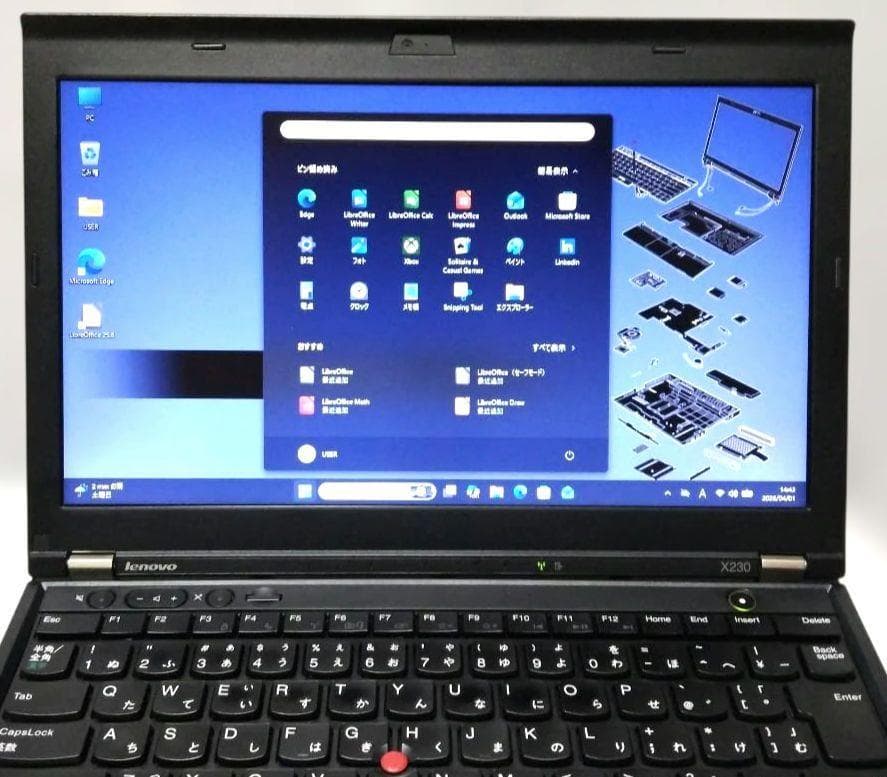 ThinkPad X230　i5／8Gメモリ／256G+128Gデュアルブート