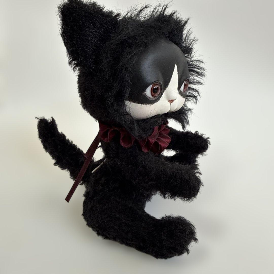 創作人形 福寿 ドール ハチワレ猫 cuddle a fluffy 黒