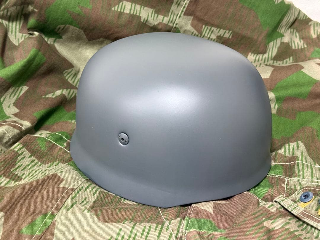 WWⅡ ドイツ軍 M38型降下猟兵ヘルメット（レプリカ）★グレー★緑の悪魔
