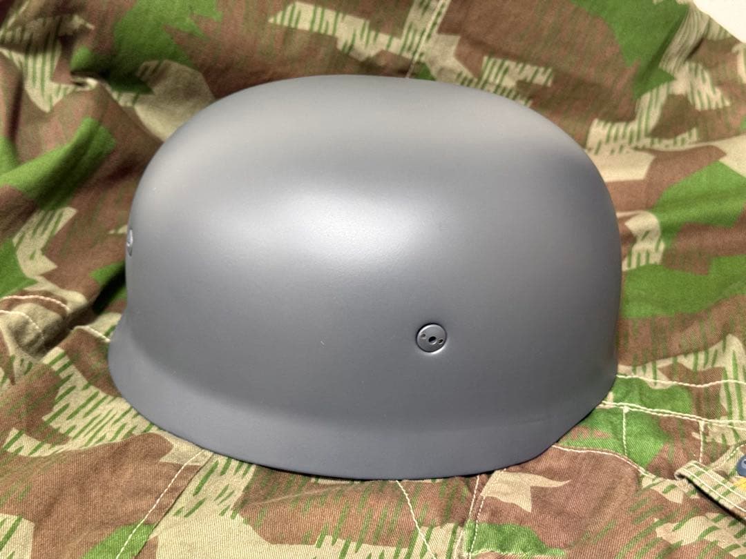 WWⅡ ドイツ軍 M38型降下猟兵ヘルメット（レプリカ）★グレー★緑の悪魔