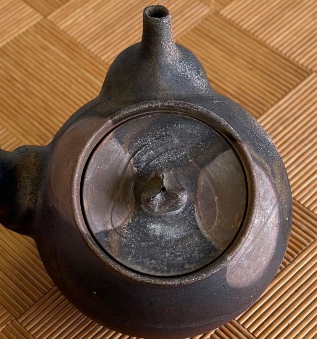 SNT1539 備前焼 松井與之 造 備前 横手急須 うぶ品 伝統工芸品