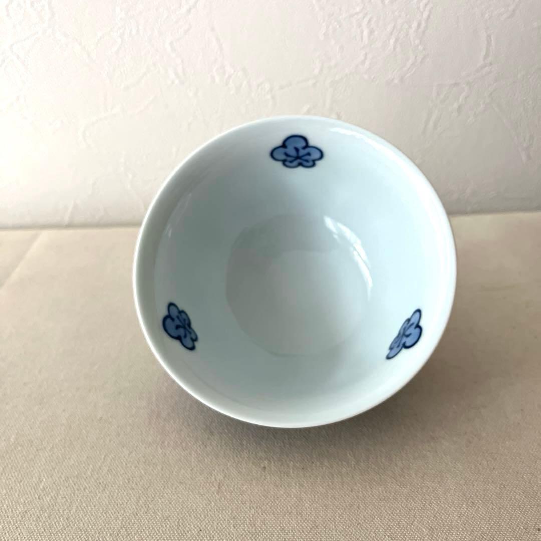 ○M847 ○源右衛門　古染風梅紋　お茶碗【未使用】　美しい