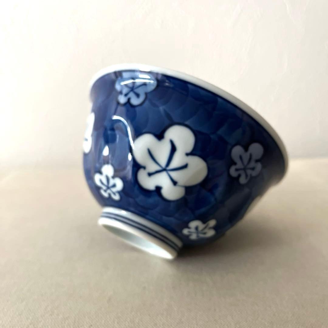 ○M847 ○源右衛門　古染風梅紋　お茶碗【未使用】　美しい