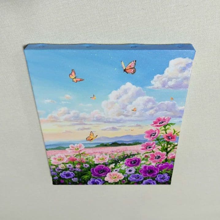 j*1様 【アネモネ】アクリル画 F3 風景画 絵画