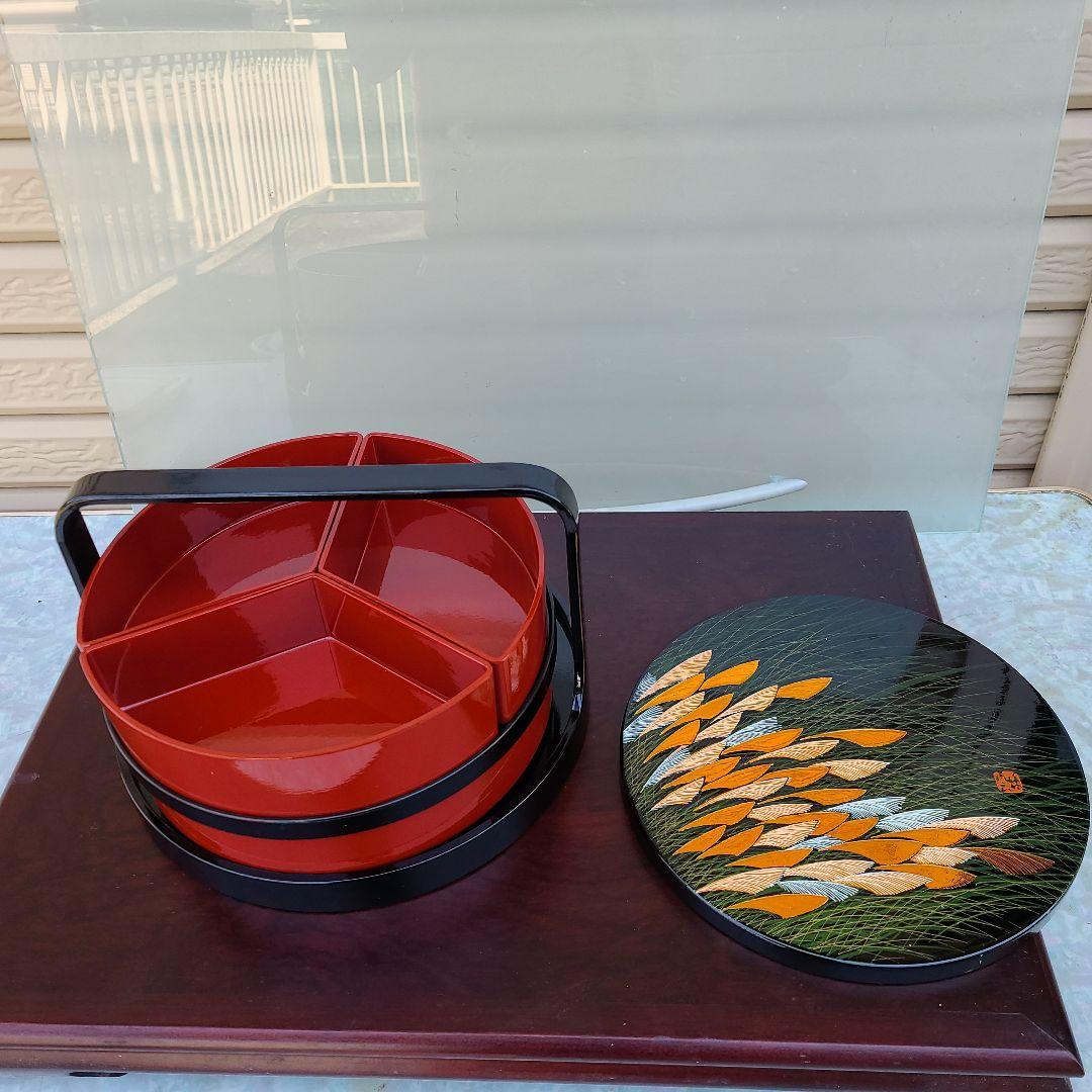 山中塗　手提げ重