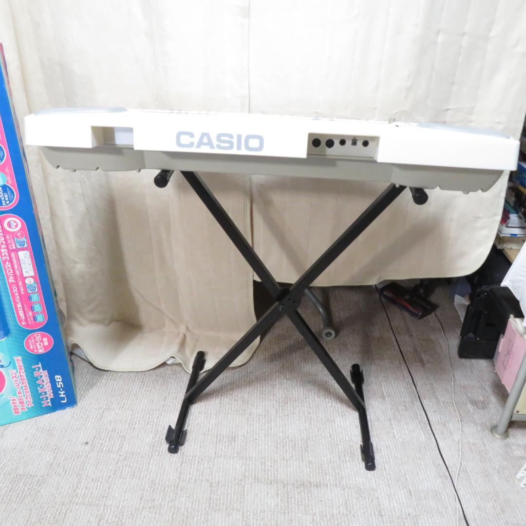 CASIO カシオ　光ナビゲーション LK-58　キーボード　台付き