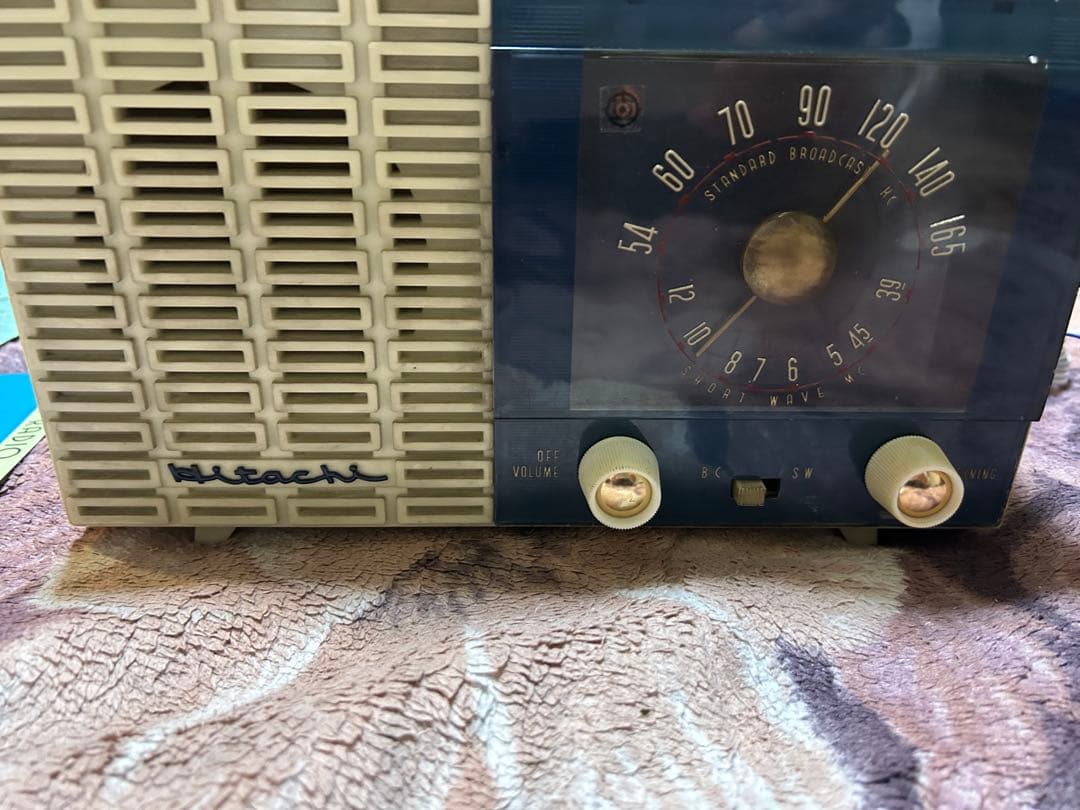 整備済み　真空管ラジオ　日立　昭和レトロ　当時物　家電　テレビ　ビンテージ