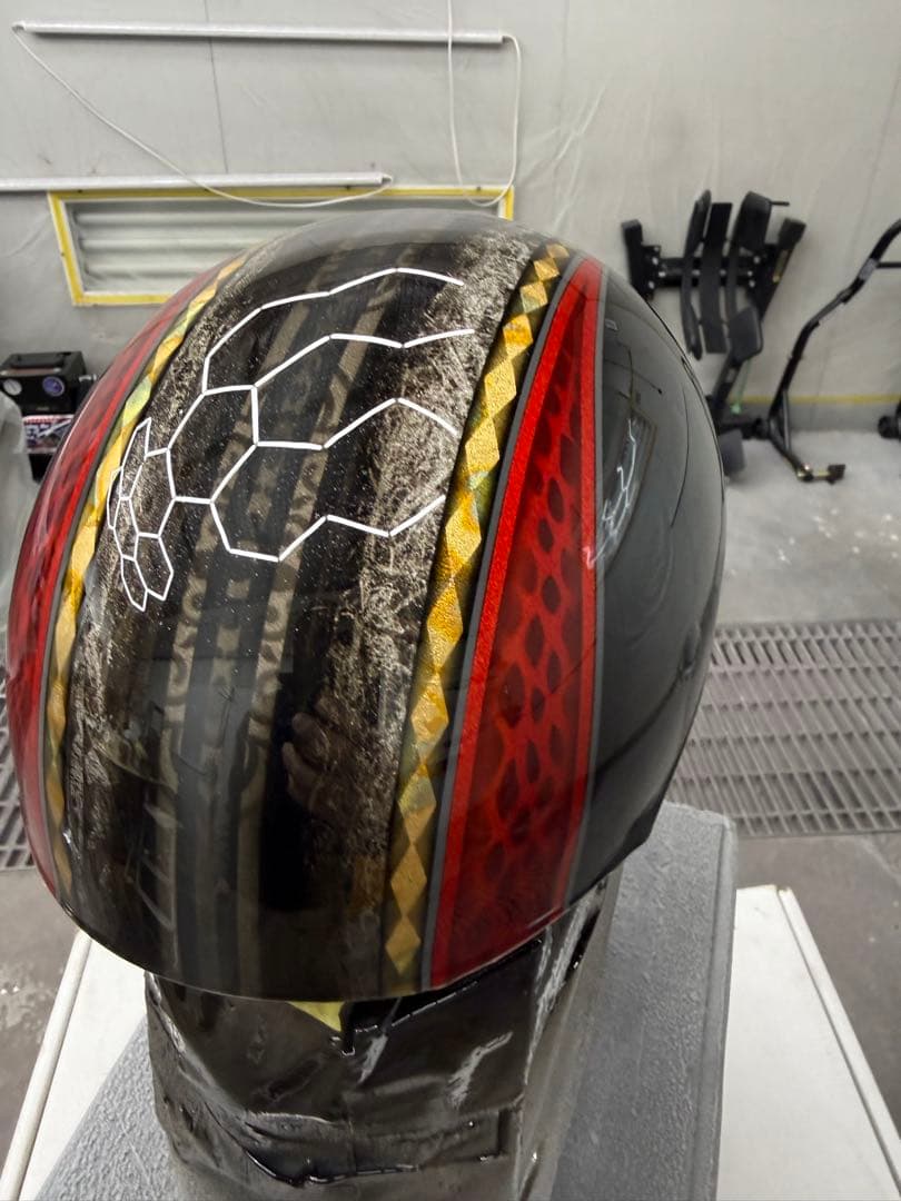 新品 装飾用 半ヘル ダックテール カスタム塗装済