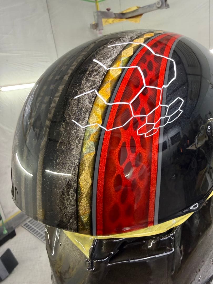 新品 装飾用 半ヘル ダックテール カスタム塗装済