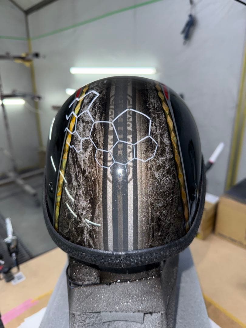 新品 装飾用 半ヘル ダックテール カスタム塗装済