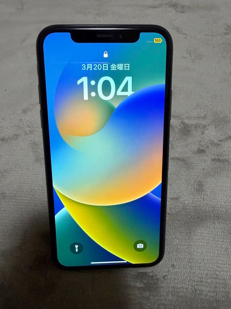 iPhone X 256GB スペースグレー　SIMフリー　バッテリー96%