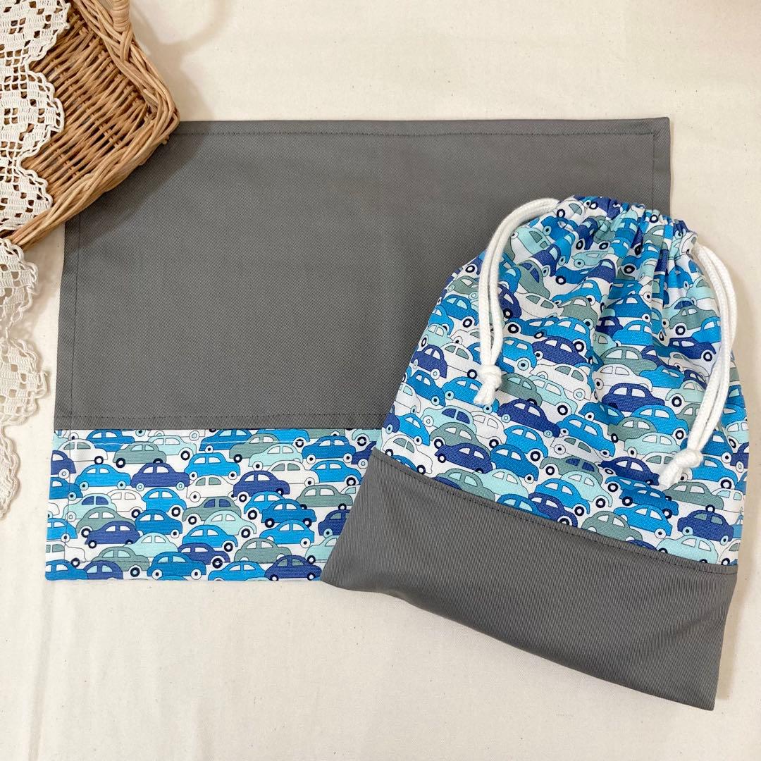 《LIBERTY生地使用》通園通学グッズ　5点セット(カーズ　車)