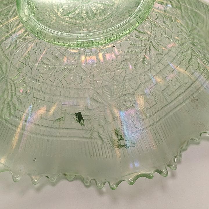 大正 昭和 レトロ フリル模様 プレス皿_大