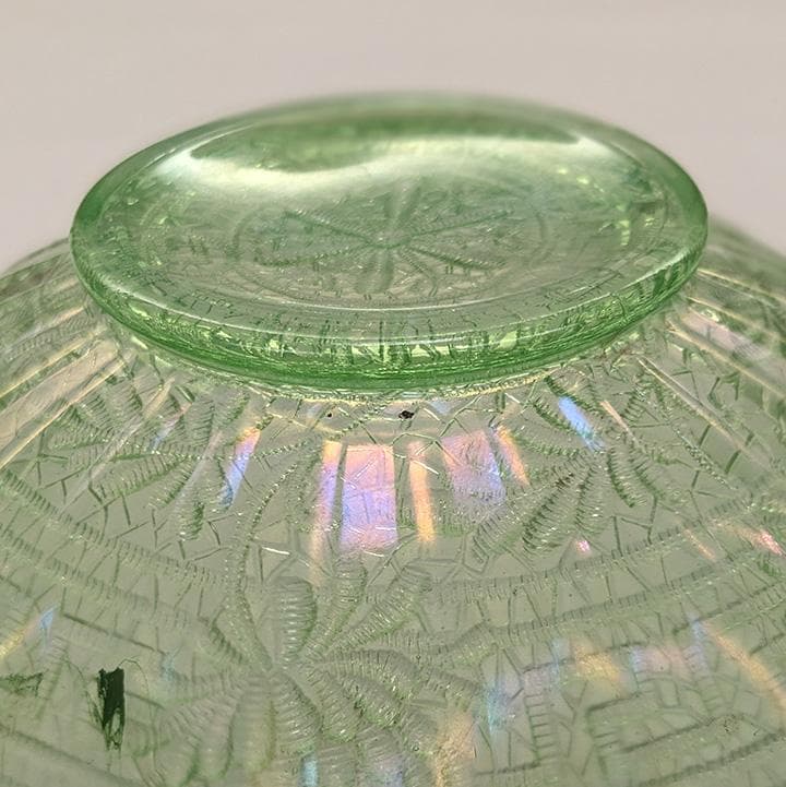 大正 昭和 レトロ フリル模様 プレス皿_大