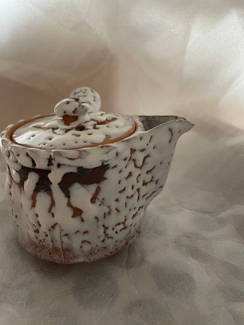 萩焼き　渋谷泥詩　子茶器　　　北浜山 急須・湯呑みセット　　供箱付