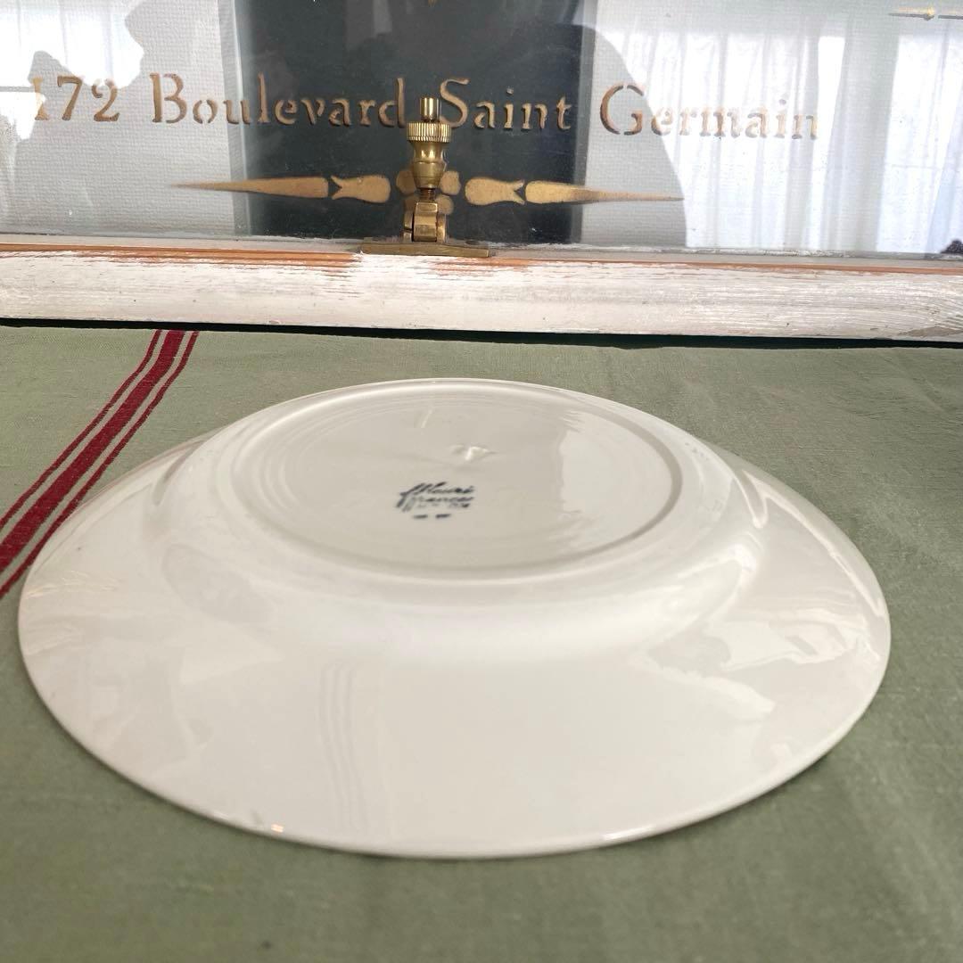 フランスアンティーククレイユモントロー HBCM プレートfreuriセット