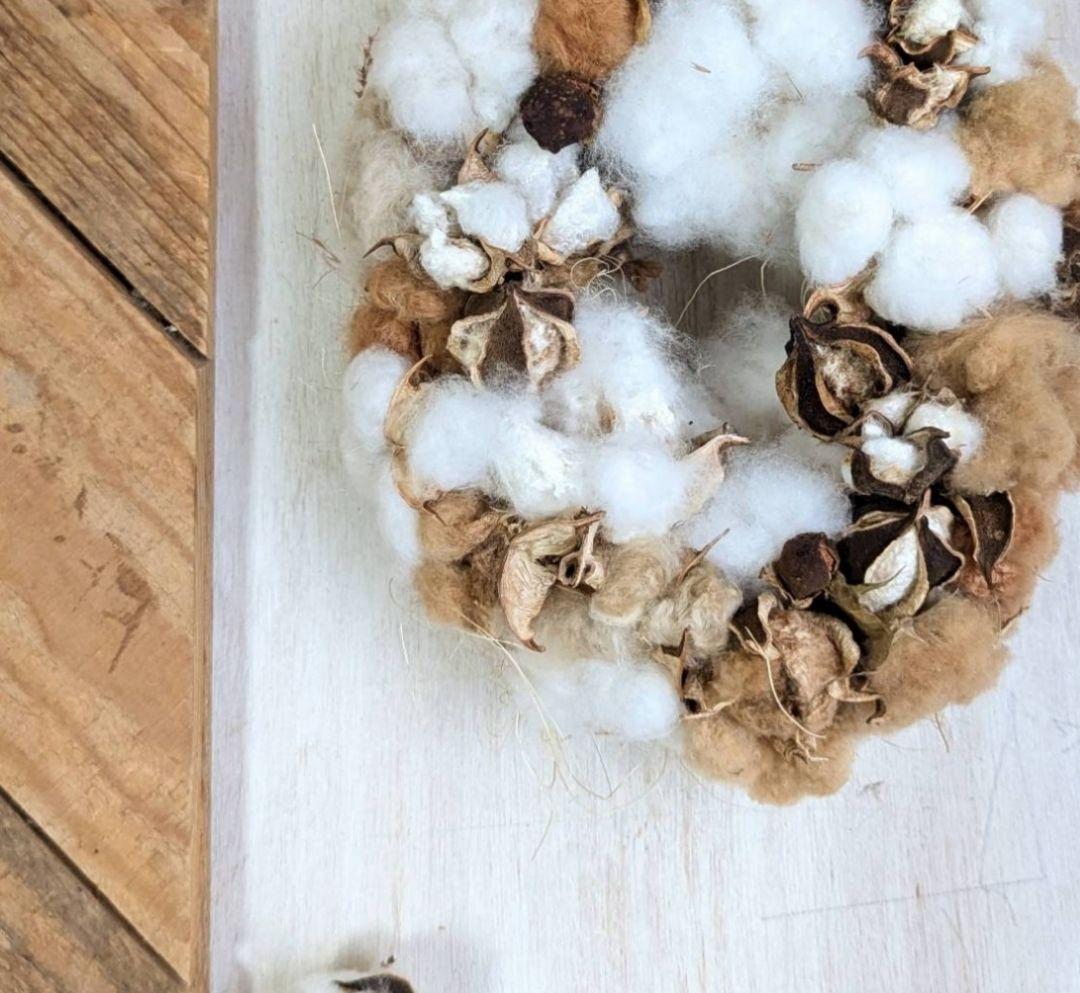 専用＊感謝sale＊コットン&木の実　アンティーク　 ドライフラワーリース