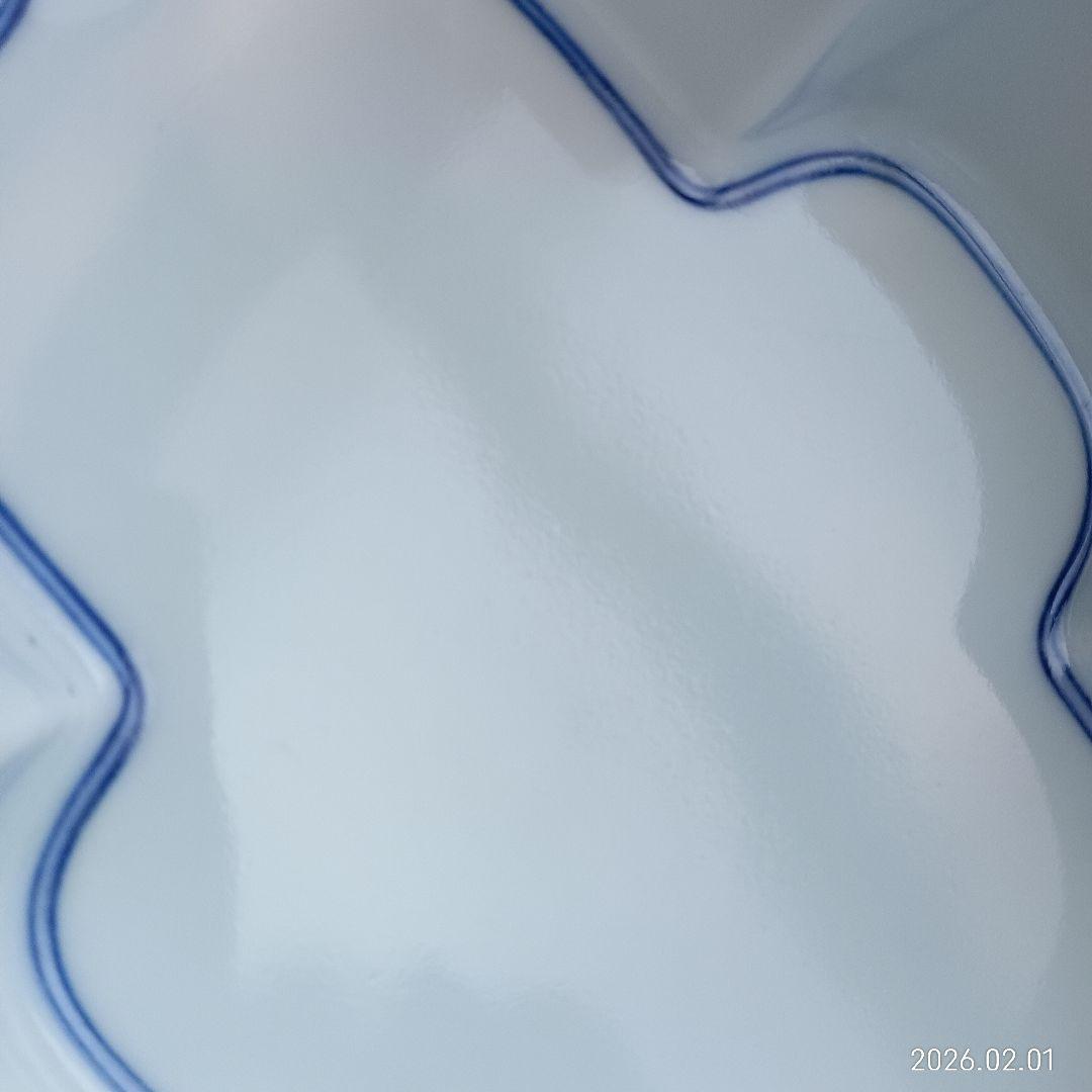 有田焼 青い装飾の四角形 陶器 深皿 10枚と有田焼 小鉢 10個