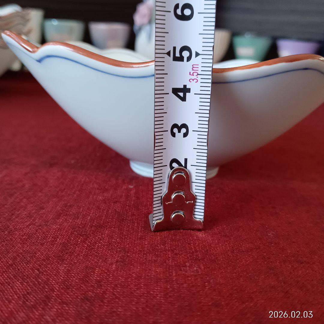 有田焼 青い装飾の四角形 陶器 深皿 10枚と有田焼 小鉢 10個