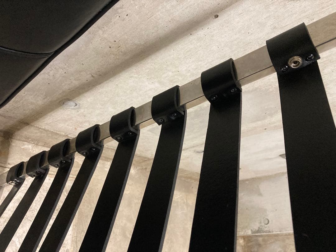 定価140万名作 良品 正規Knoll 黒 バルセロナ チェア③ オットマン