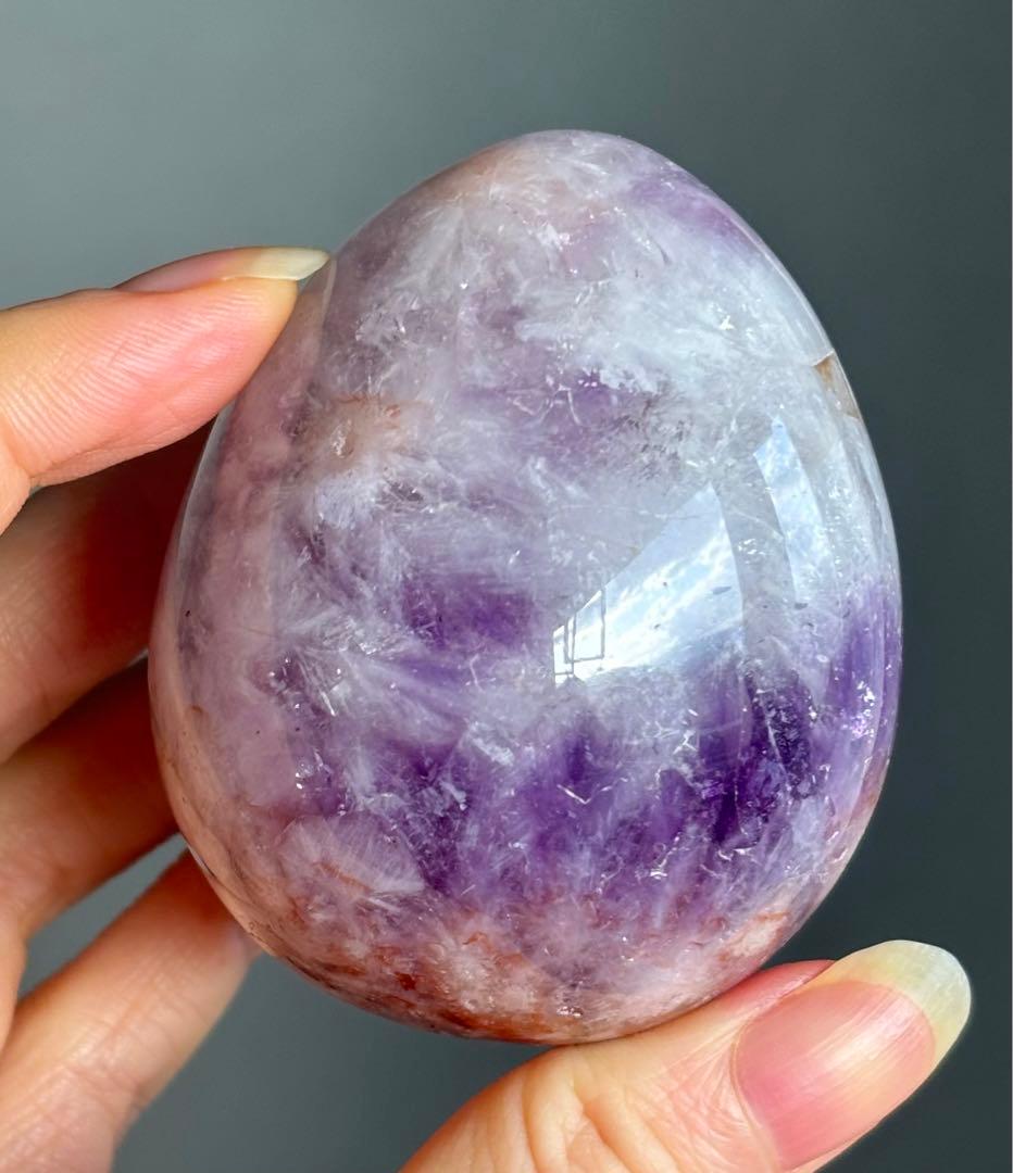 レア　高品質　ピンクアメジスト　桜瑪瑙　BIG卵　egg パープル
