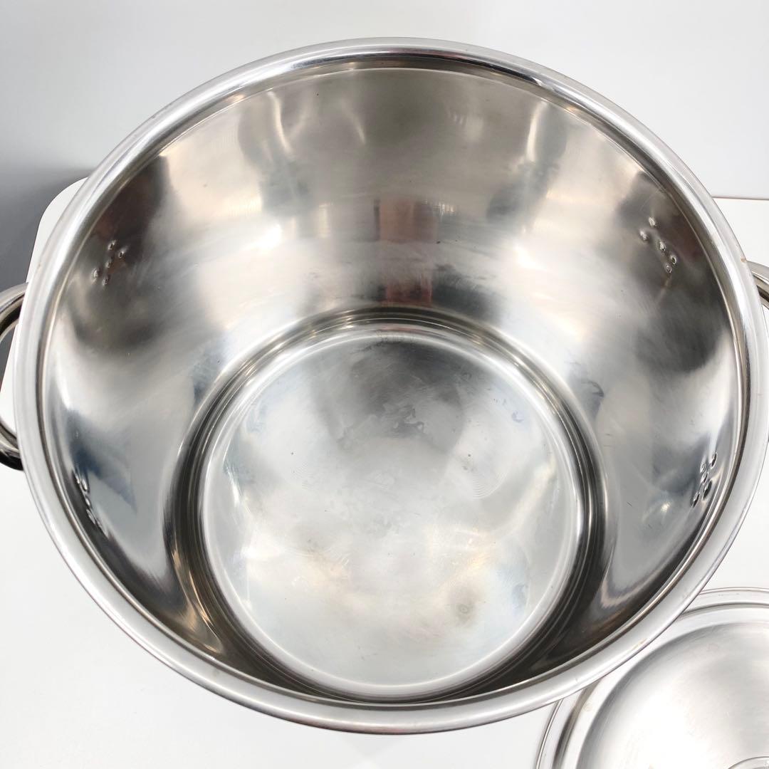 業務用 寸胴鍋 30cm 約20L SUS316 モリブデン 大型鍋