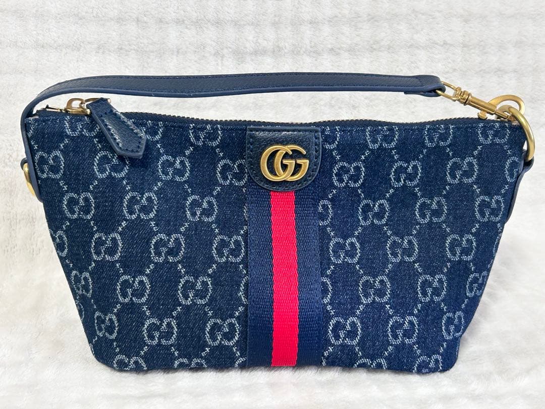 【週末割】GGロゴ入り　デニムショルダー&ポーチバッグ　ノベルティ