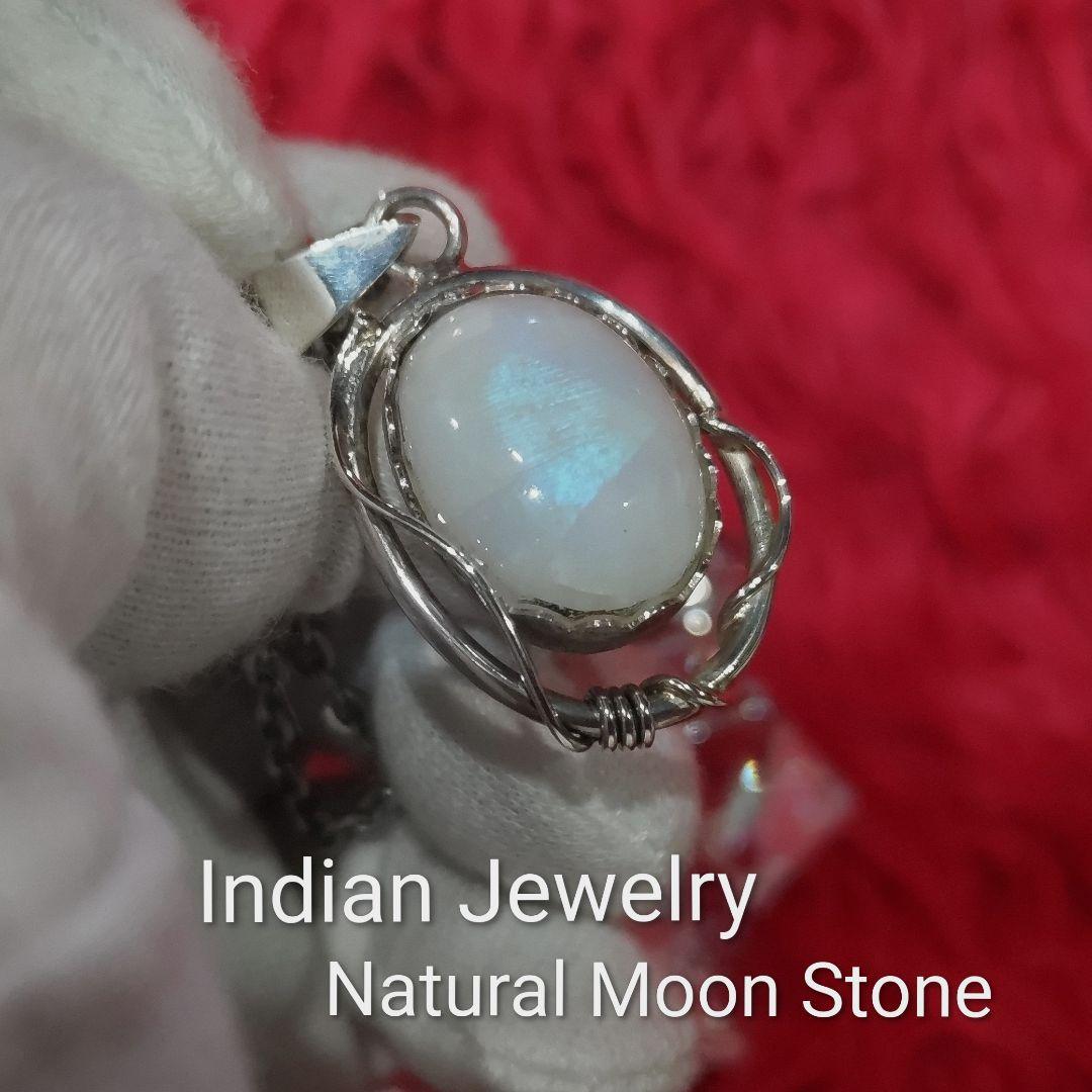 Indian天然ムーンストーン ヘッド Hand Made作品