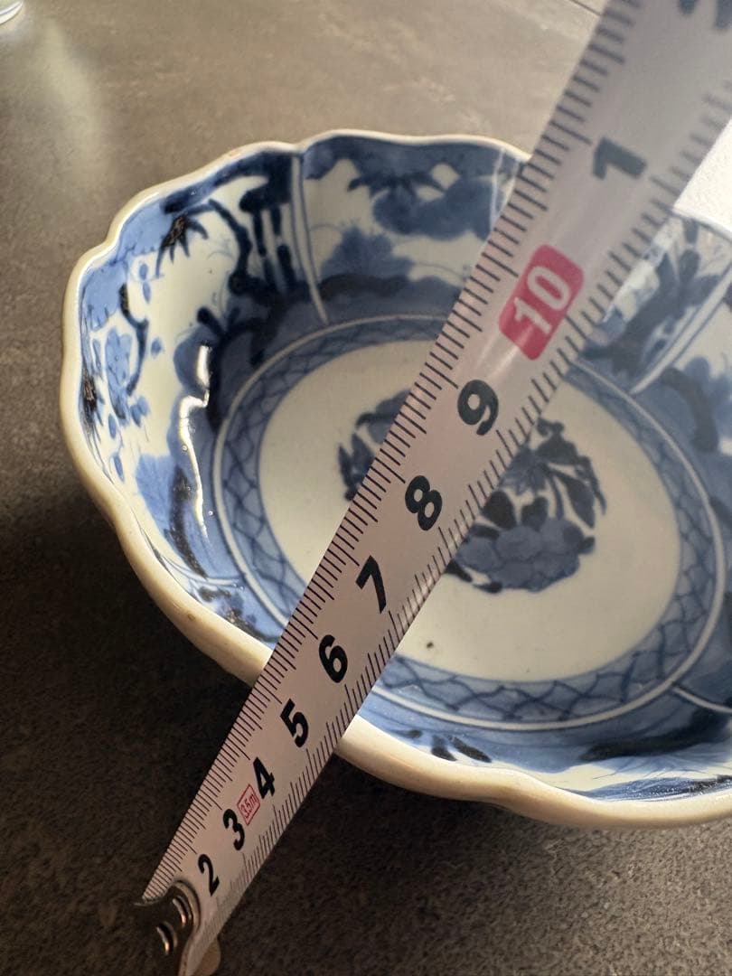 古伊万里　染付5寸皿　骨董　古染付　4客セット