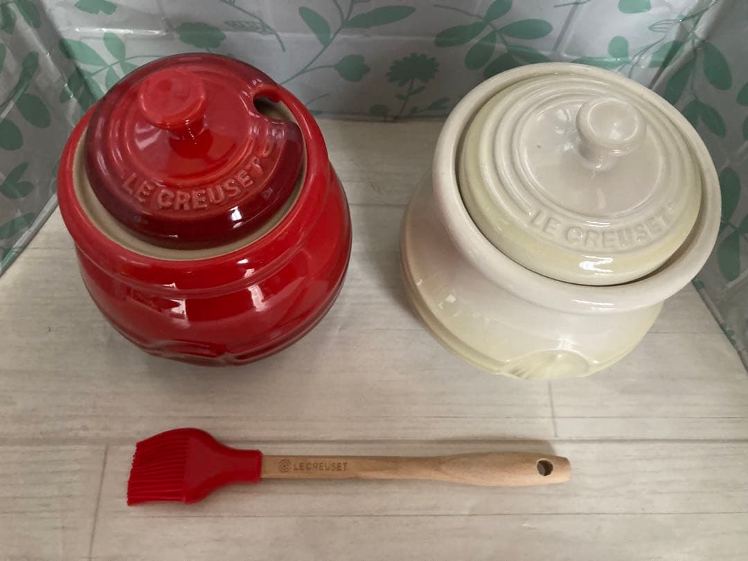 未使用　LE CREUSET ルクルーゼ　バーベキューポット　ガーリックキーパー