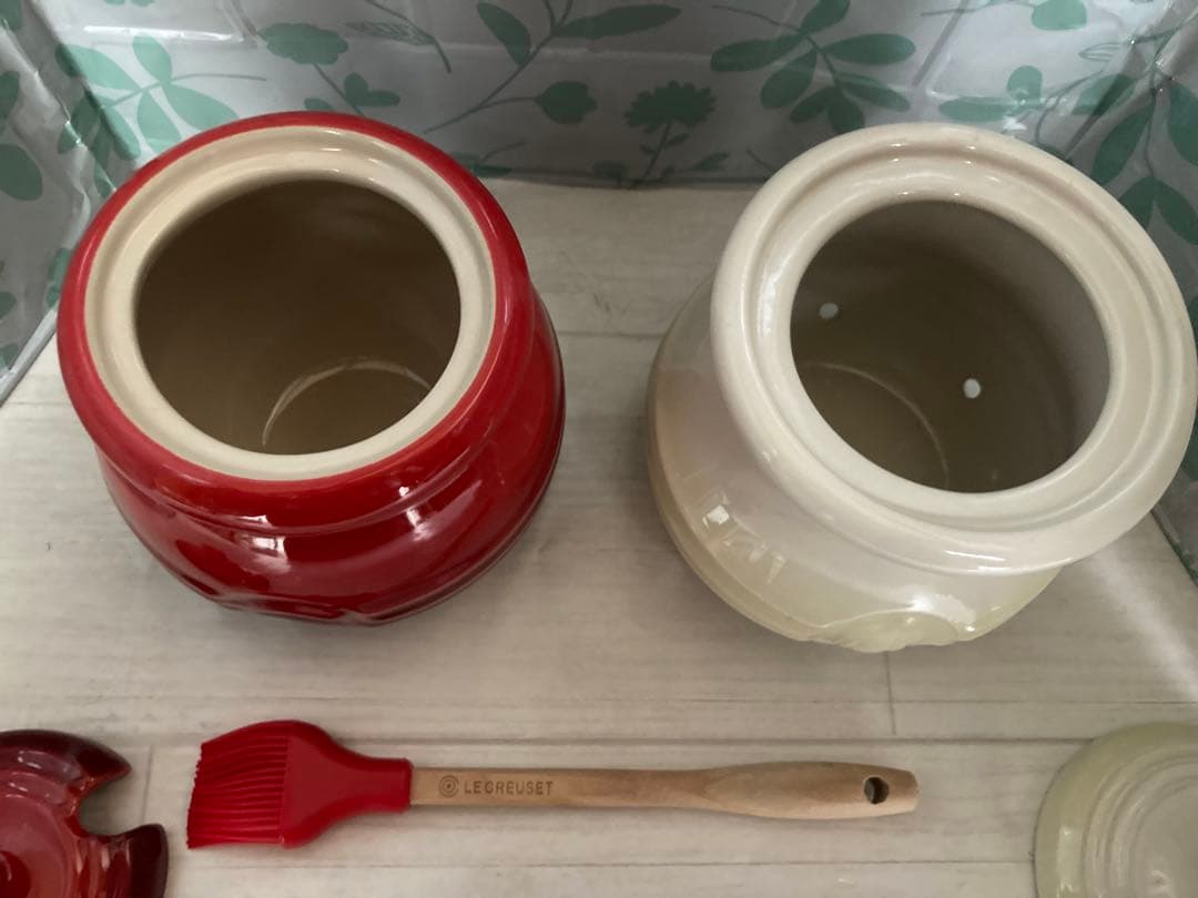 未使用　LE CREUSET ルクルーゼ　バーベキューポット　ガーリックキーパー