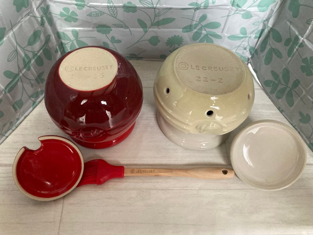 未使用　LE CREUSET ルクルーゼ　バーベキューポット　ガーリックキーパー