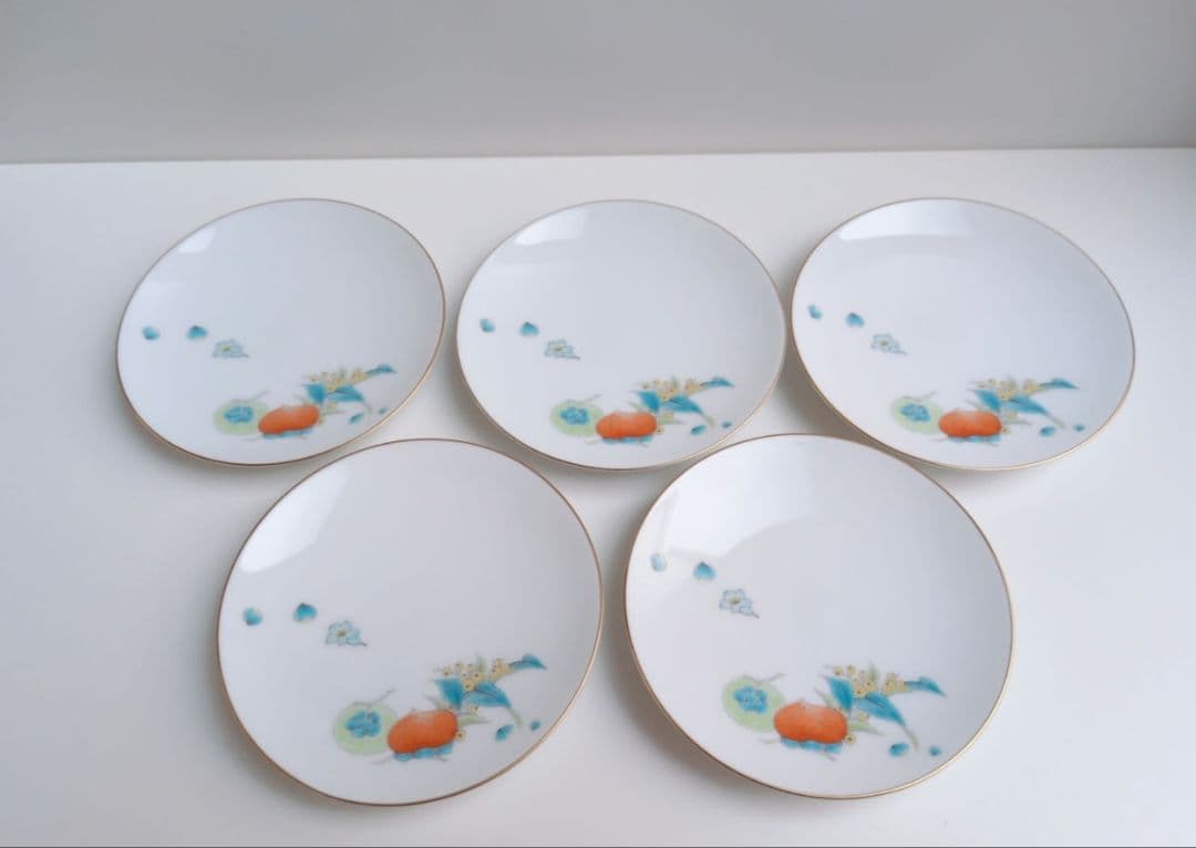 深川製磁　果実絵　小皿揃　５枚