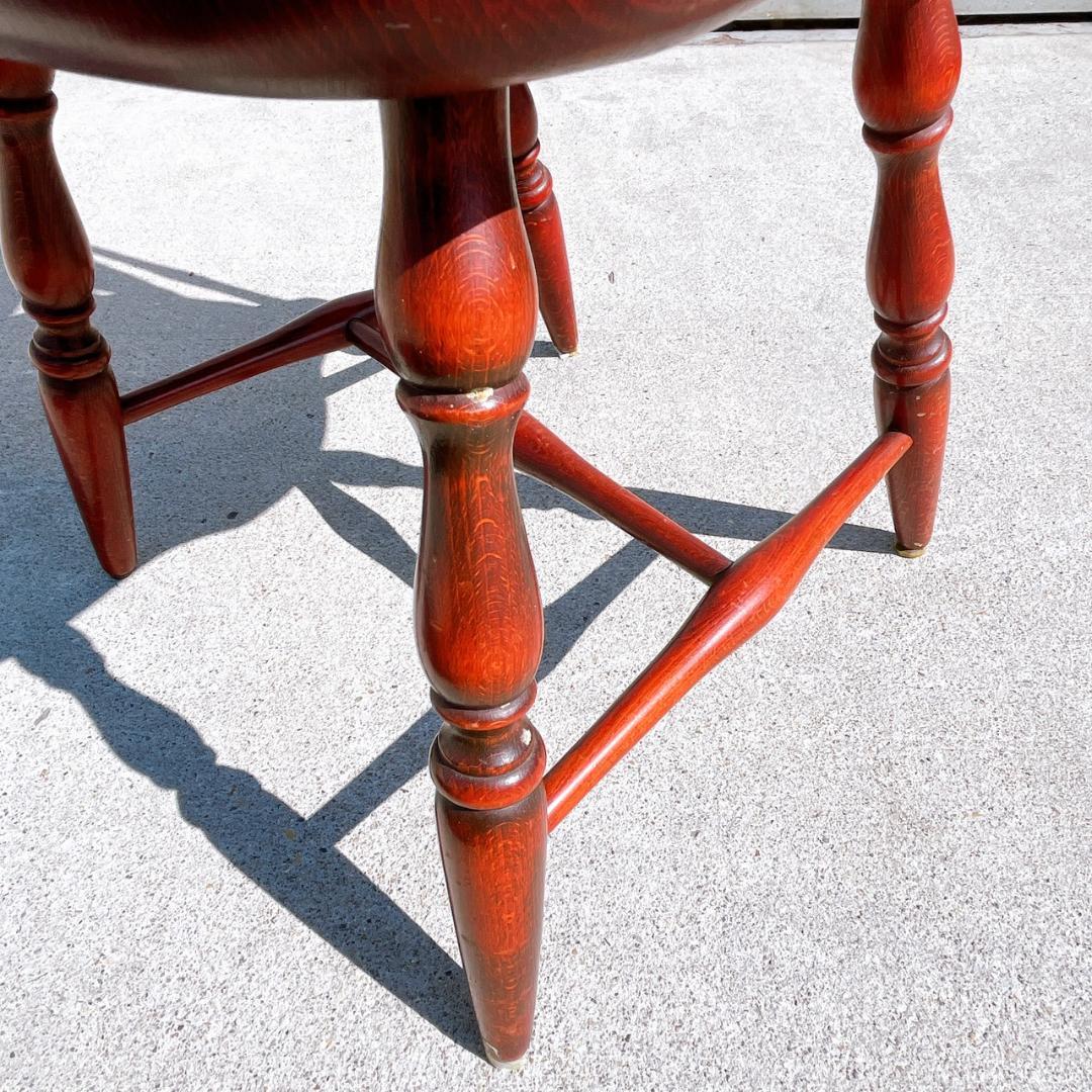 アンティーク① 飛騨産業 ウィンザーチェア ブナ キツツキ 無垢材 赤