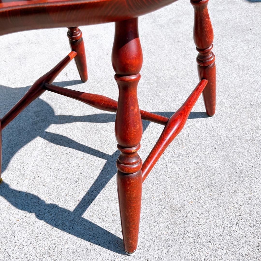 アンティーク① 飛騨産業 ウィンザーチェア ブナ キツツキ 無垢材 赤