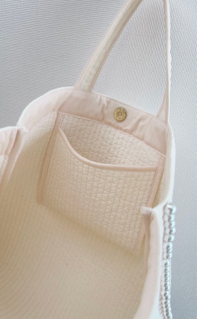 Reika　ヌビバッグ　レッスンバッグ　パール